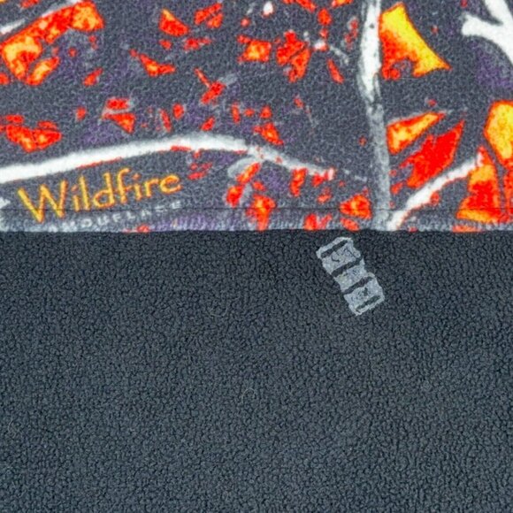 Moonshine Attitude Attire Fleece Mens Medium Red Black 1/4 Zip Wildfire Camo M - Picture 9 of 10